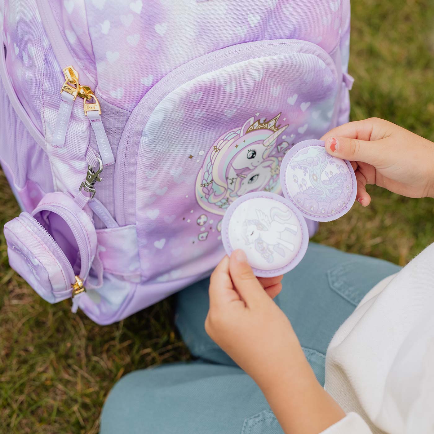 Mini-sekk med buttons, Unicorn Princess Purple - Image 4